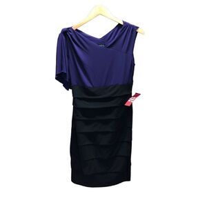 Enfocus Studio Size 8 Dress Purple Black NWT